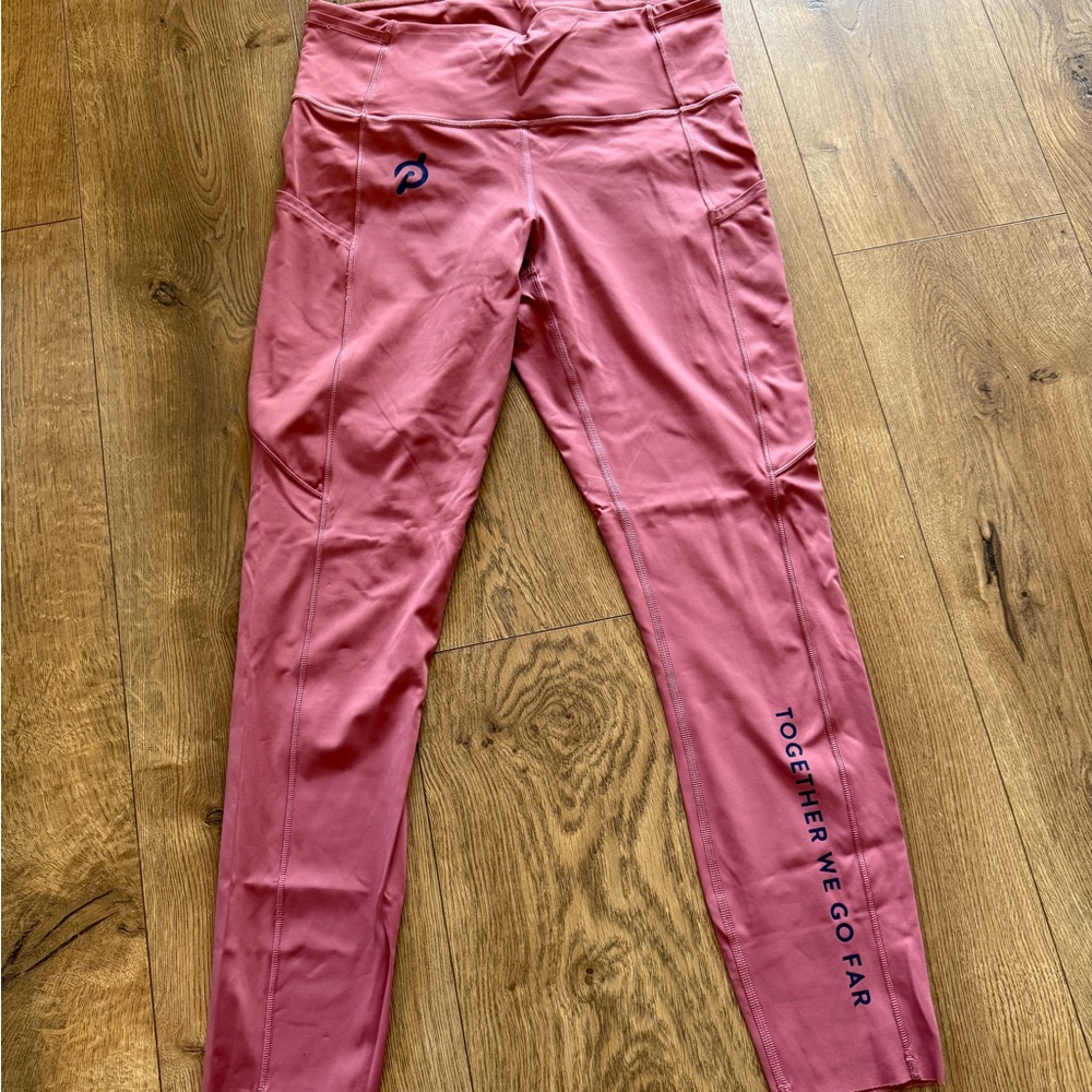 Lululemon x Peloton pink pants with side pockets size 8.
